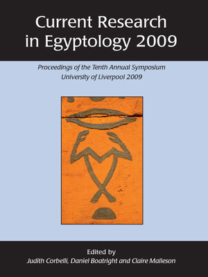 cover image of Current Research in Egyptology 2009